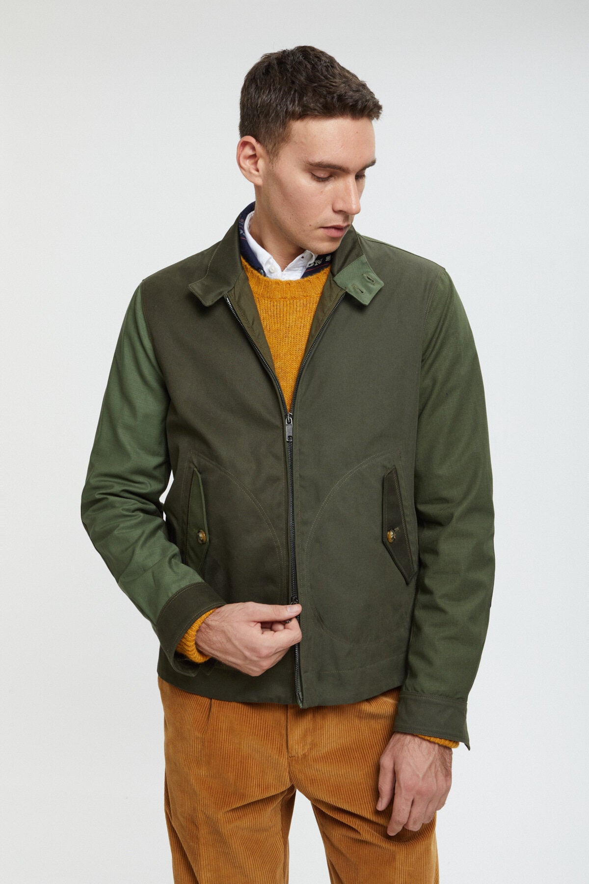 G4 Patchwork Military Olive Baracuta