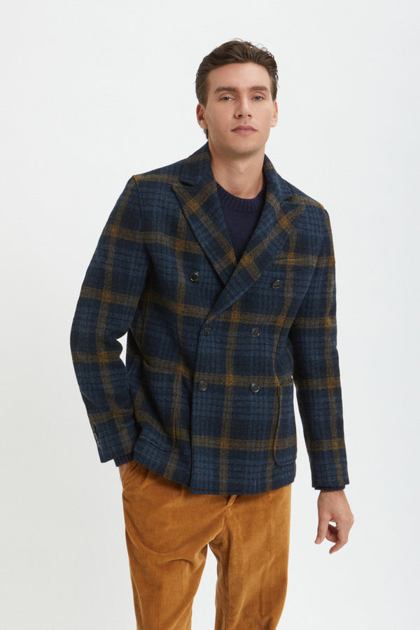 Pattern Wool Blazer