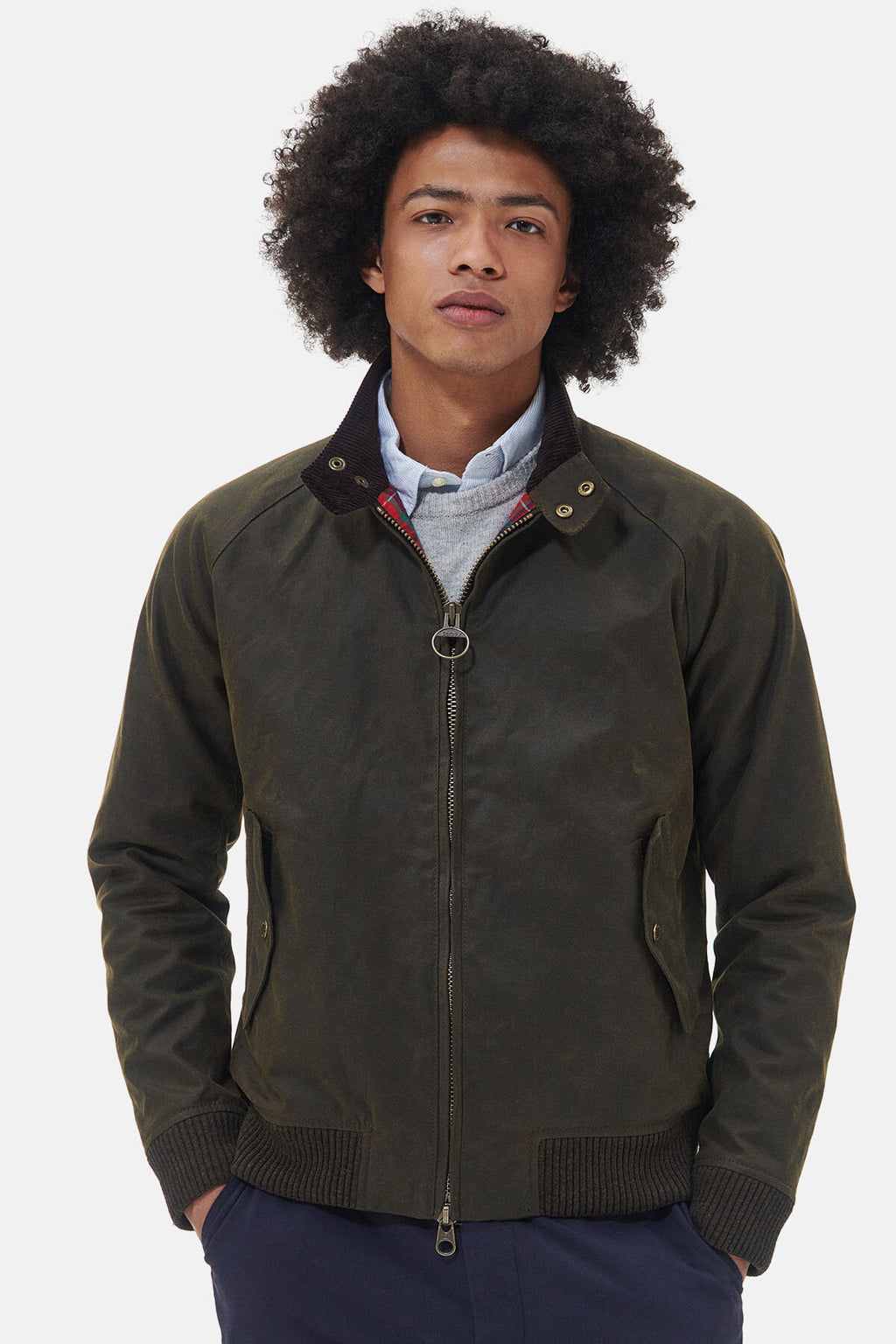 BARBOUR×BARACUTA 24AW Wax Jacket-Olive/M Barbour x Baracuta Porton Wax Olive | Baracuta