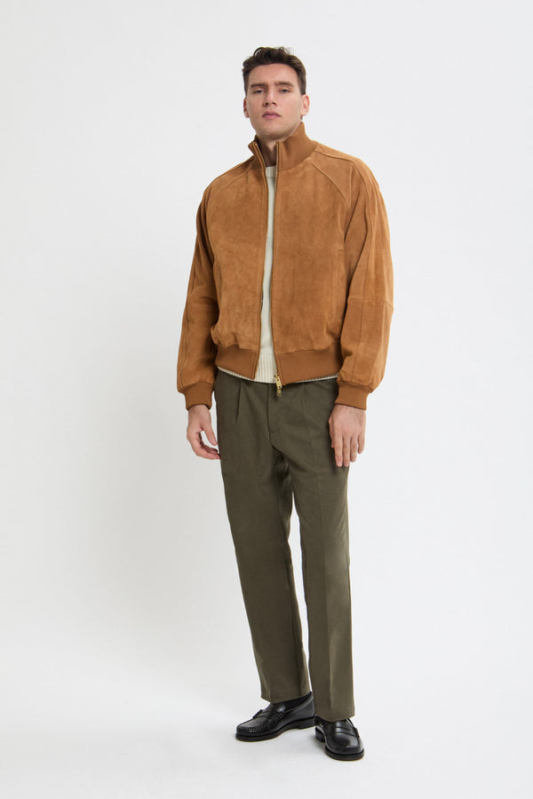 ROUGHOUT SUEDE TRACK JACKET