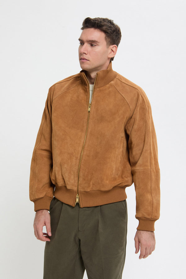 ROUGHOUT SUEDE TRACK JACKET
