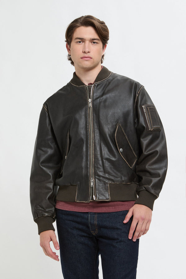LEATHER FLIGHT JACKET